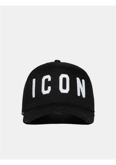 Cappello Dsquared2 uomo BCM400105C00001M063 nero logo lettering ricamo DSQUARED2 | Cappelli | BCM400105C00001M063