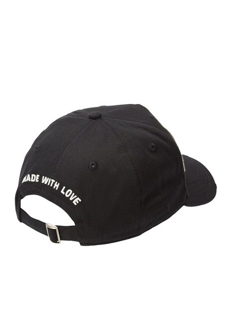 Cappello Dsquared2 uomo BCM051605C00001M90 nero patch DSQUARED2 | Cappelli | BCM051605C00001M90