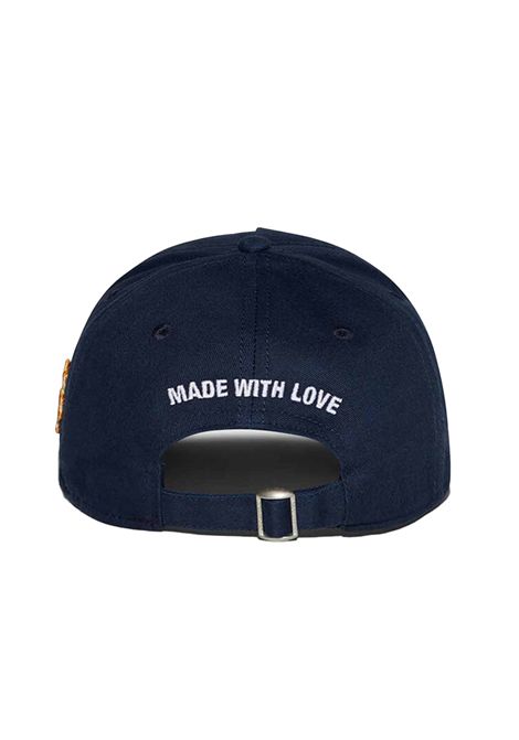 Cappello Dsquared2 uomo BCM051605C00001MM1386 blu patch in contrasto DSQUARED2 | Cappelli | BCM051605C00001MM1386