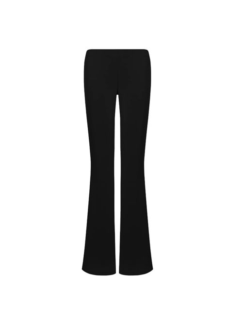 Pantalone DONDUP donna slim DP878JS0316D Nero viscosa slim ampia apertura DONDUP | DP878JS0316D999