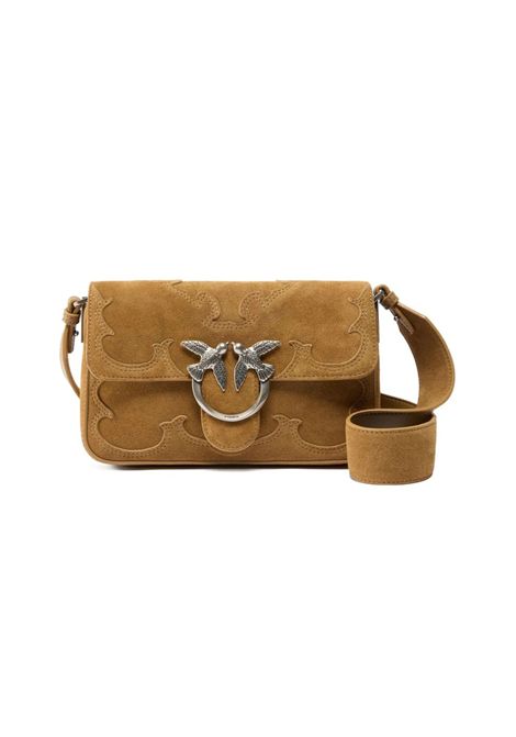 Borsa Pinko donna 106244A0F6L 22O Mini Love Bag One Slouchy in suede Beige PINKO | Borse | 106244A0F6L22O