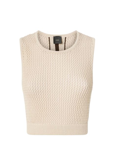 Top Pinko donna 106837A3B4 C44 Morus Crop a rete Grigio PINKO | Top | 106837A3B4C44