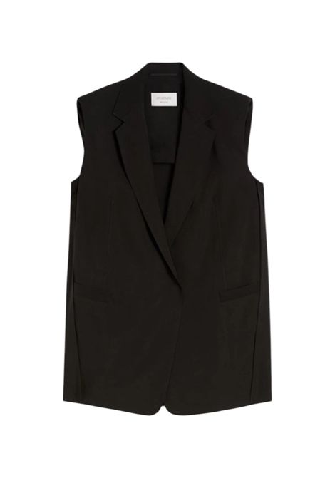Gilet Sportmax donna 2612281012600 003 Maggio over in viscosa lavata Nero SPORTMAX | 2612281012600003